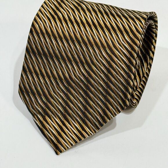 Format Ultra Mens 100% Silk Striped Neck Tie Formal Wear Made in Japan - Picture 12 of 17